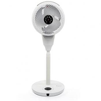 Ventilador de Pie Ultra Silencioso Meaco 1056P - 26 cm Diámetro, Color Blanco