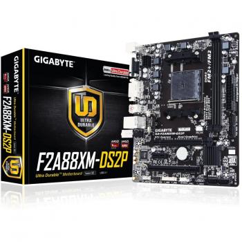 Gigabyte GA-F2A88XM-DS2P (rev. 1.0) A88X Socket FM2+ Micro ATX - Placa base (DIMM, DDR3-SDRAM, Dual, 1GB, 2GB, 4GB, 8GB, 16GB, 32GB, 64GB, AMD, AMD A, Athlon)