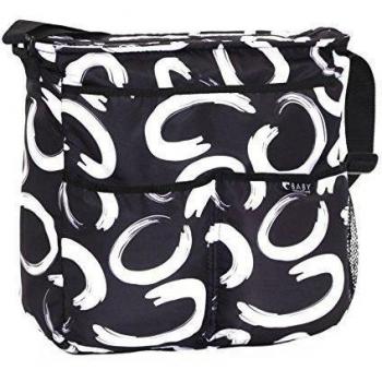 Baby Innovations Jordan bolsa para cambiar pañales, Negro / Blanco