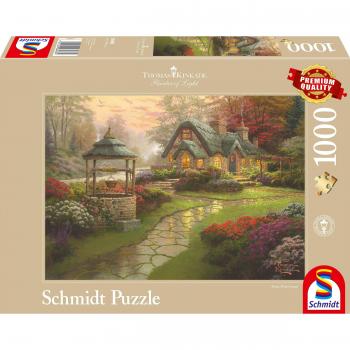 Puzzle Schmidt Spiele Thomas Kinkade Casa con Fuente 1000 Piezas