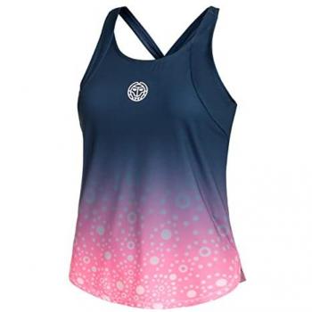 Camiseta sin mangas Bidi Badu Colortwist Rosa Azul Oscuro para mujeres