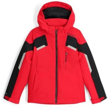 Chaqueta de esquí con capucha Spyder Leader roja y negra para niño - 10 años
