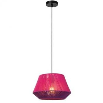 Lámpara Colgante Jessica Rosa E27 Ø 30 cm Algodón