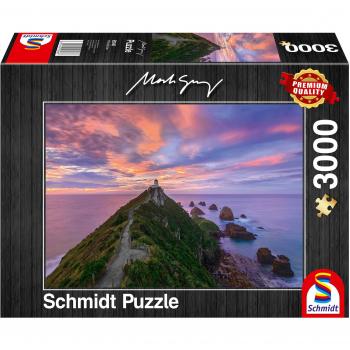 Schmidt Spiele (59348) - Mark Gray: Nugget Point Lighthouse, New Zealand - 3000 pieces puzzle