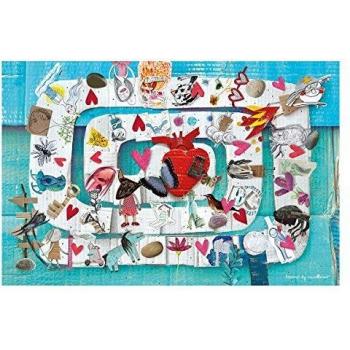 Laroom Alfombra Vinílica Infantil Diseño Laberinto, Vinilo Antiliscante, Multicolor, 133x200 cm