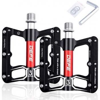 LUROON Pedales de Bicicleta,Pedales Montaña Aluminio 9/16 Pulgadas Sealed los Cojinetes con Antideslizante,para Bicicleta de Montaña, Bicicleta Urbana,Biciclet Carretera,etc MTB/BMX Pedales