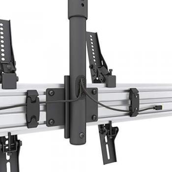Soporte de Techo Neomounts NMPRO-CMB3 para Tres Monitores de 32 a 55 Pulgadas, Inclinable y en Color Negro