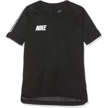 Nike B NK BRT SQD Top SS 19 T-Shirt, Niños, Black White, S