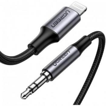 UGREEN Cable Auxiliar Lightning a Jack 3.5 - Plata 1m