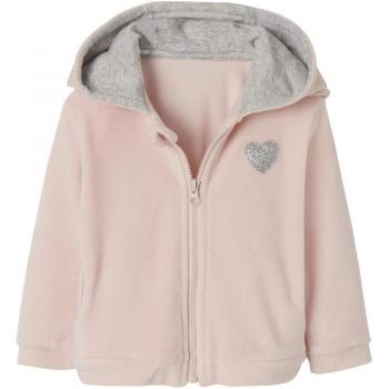 VERTBAUDET Chaqueta de Punto para bebé de Terciopelo Liso Rosa Claro Liso 3-6 Meses, 67CM