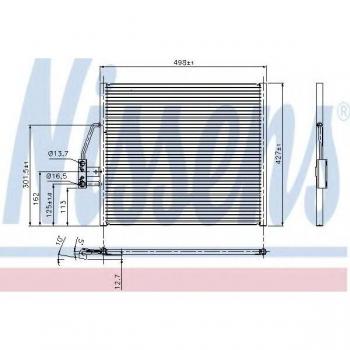 Condensador de aire acondicionado NISSENS 94274, compatible con sistemas de aire acondicionado, alta eficiencia en refrigeración, fabricado con materiales de calidad para mayor durabilidad y rendimiento óptimo