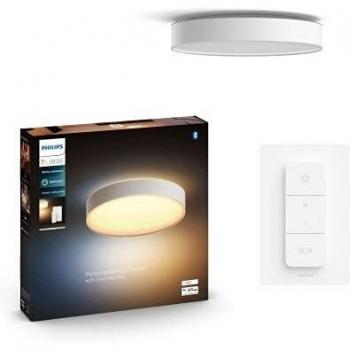 Philips Hue White Ambiance Devere Large Ceiling Light Fixture with Bluetooth and IP44 Rating, 42.5cm