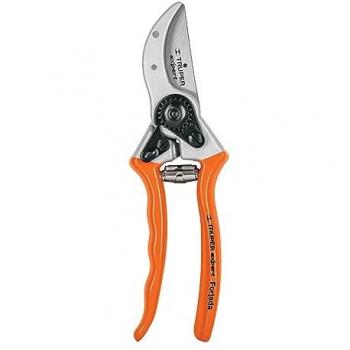 Tijera de Poda Profesional de Aluminio Forjado con Cuchilla Curva y Muesca para Cortar Alambres - 20 cm