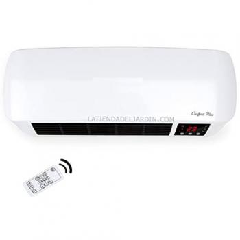 Calefactor cerámico de pared Orbegozo para baño IP22, 1000-2000W, programable, modo ventilador