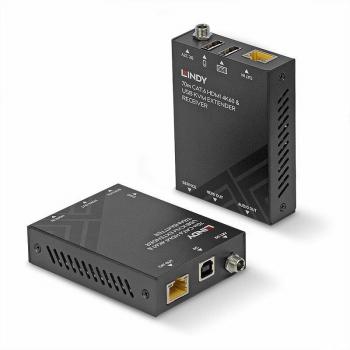 Lindy 70m Cat.6 HDMI 4K60 USB & Audio KVM Extender with Local Monitor Loop Out