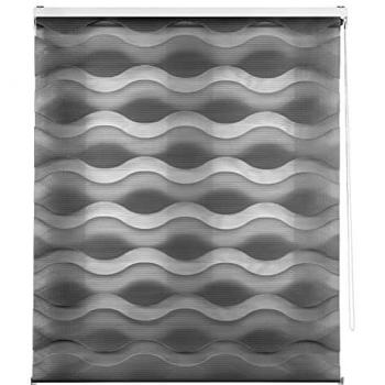 Estor Enrollable Noche y Día Ondulado - Estor Elegante Doble Tejido Varios Colores y Tamaños - Fácil Instalación para Todo Tipo de Ventanas