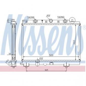 Radiador de refrigeración del motor Nissens 64305A