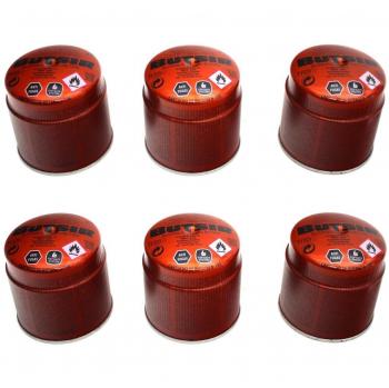 6 Cartucho Gas BUTSIR 190 GRS. Valvula CARB0005 – bombona perforable con limitador de Fugas – Botella Camping Gas Envio 24Horas