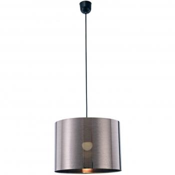 Lámpara colgante Dako Black, 1 bombilla E27, pantalla cilíndrica metálica de pistola, dimensiones 32.5 cm de diámetro y 25 cm de altura