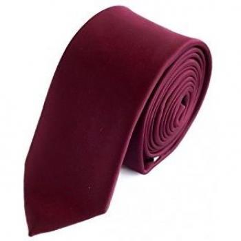 Fabio Farini - Corbata de hombre simple y elegante en tamaños de 6 y 8 cm para elegir Borgoña 8 cm
