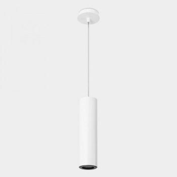 Lámpara colgante de diseño Pipe en aluminio color oro, compatible con 1 bombilla tipo Gu10, altura ajustable de 177 cm