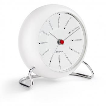 Arne Jacobsen Tischuhr Bankers white
