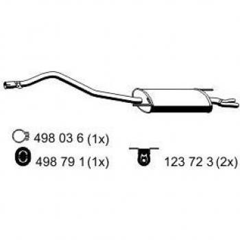 Silenciador trasero ERNST 176217 para VAG