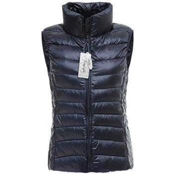 Topgraph Chaleco de Mujer Portátil de Plumón Ligero plegable de pluma Acolchado de invierno Portátil de Plumón Puffer Jacket