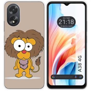 Funda de Silicona para Oppo A38 4G con Diseño de León y Dibujos