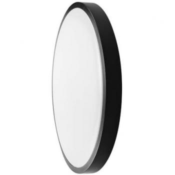 Plafoniera LED Redonda 18W con Control Remoto y Sensor de Movimiento por Microondas, Color Negro 4000K IP44