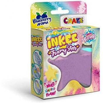 Bomba de Baño Efervescente INKEE Foamy Star con Aroma a Mora - 70g