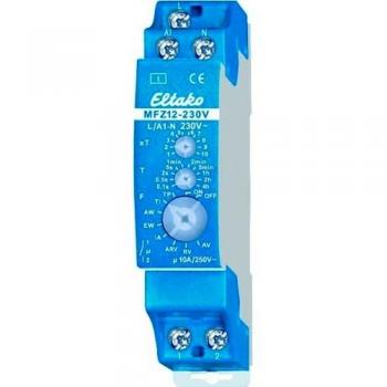 Relé Temporizador Multifuncional Eltako MFZ12-230V, 230V, 10 Funciones, 1 Contacto Normal Abierto Potencialmente Libre, Rango de Tiempo: 0.1 s -