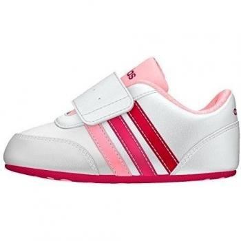 adidas V Jog Crib, Zapatos de Primeros Pasos Para Bebés, Blanco