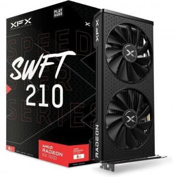 XFX RX-76PSWFTFY Radeon RX 7600 Graphics Card, 8 GB GDDR6, 128 bit, PCI Express 4.0, Dual Fan