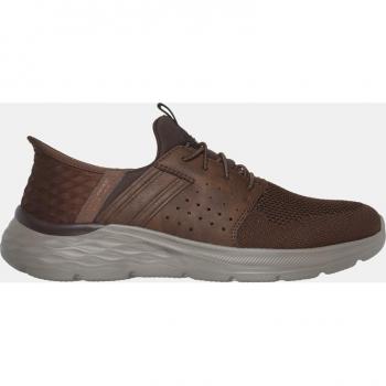 Skechers Slip-On Running Sneakers for Men - Garner Newick Dark Brown, Size 44