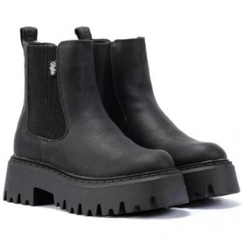 Botas Chelsea de Cuero Negro para Mujer Buffalo Aspen