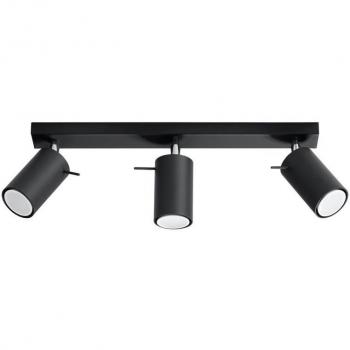 Lámpara de Techo Ring 3 Focos GU10 Color Negro