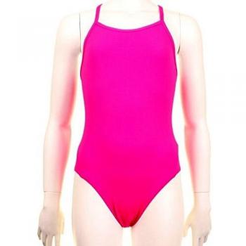 Traje de Baño Fille 1 Pieza Rosa Intenso con Espalda Diamond Back y Tirantes Reforzados para Niñas de 14 Años