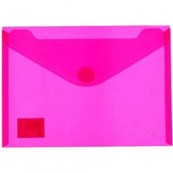 Grafoplás 04872554 － Sobres de plástico A5 －10 unidades color rosa