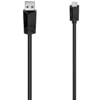 Cable USB - Hama 00200608, 1.5 m, 480 MBit/s, USB-A/Micro-USB, 2.0, Negro