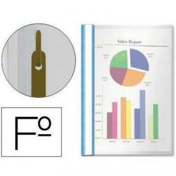 Esselte Carpeta dossier fastener, Plástico, Con tarjetero, Tamaño folio, Pack de 50, Azul, 33306