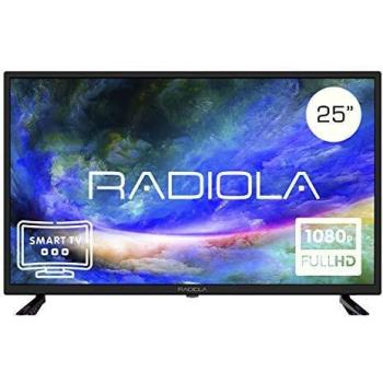 Televisor Led 25 Pulgadas Full HD Smart TV. Radiola LD25100KA, Resolución 1920 x 1080P, HDMI, VGA, WiFi, TDT2, USB Multimedia, Color Negro