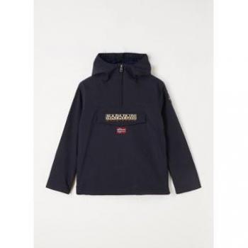 Chaqueta Napapijri Rainforest M Summer con bolsillo frontal y cierre, color negro mate, infantil - 10 años