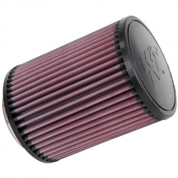 K&N RU-2820 Universal Sport Air Filter with 76mm Neck and Rubber End Cap