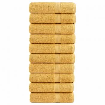 Toallas de baño SOLUND 10 piezas oro 100x150cm 600gsm