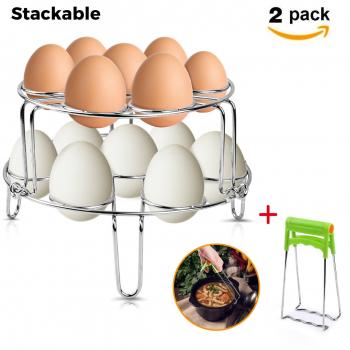 Upintek Upgraded apilable huevo Steamer rack para Instant Pot