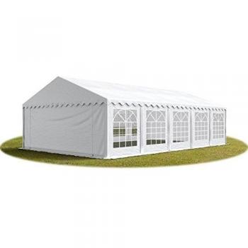 Carpa para fiestas TOOLPORT 6x10 m ignífuga, lona PVC 700 N impermeable, color blanco