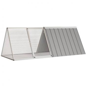 Galvanized Steel Rabbit Cage Gray 79.3x31.7x28