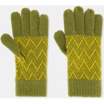 Guantes de punto verde estampado Tintoretto