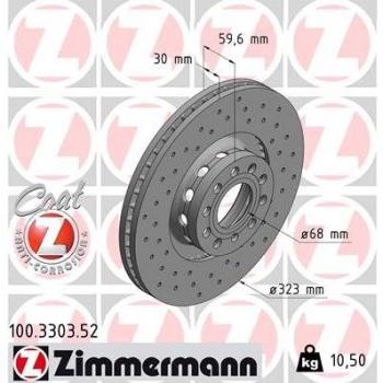 Disco de freno ZIMMERMANN 100.3303.52